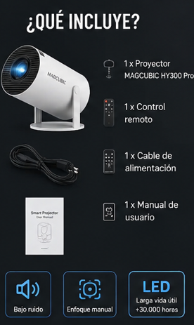 Mini Proyector Portátil HY300 Magcubic™ | Convierte Cualquier Espacio en un Cine