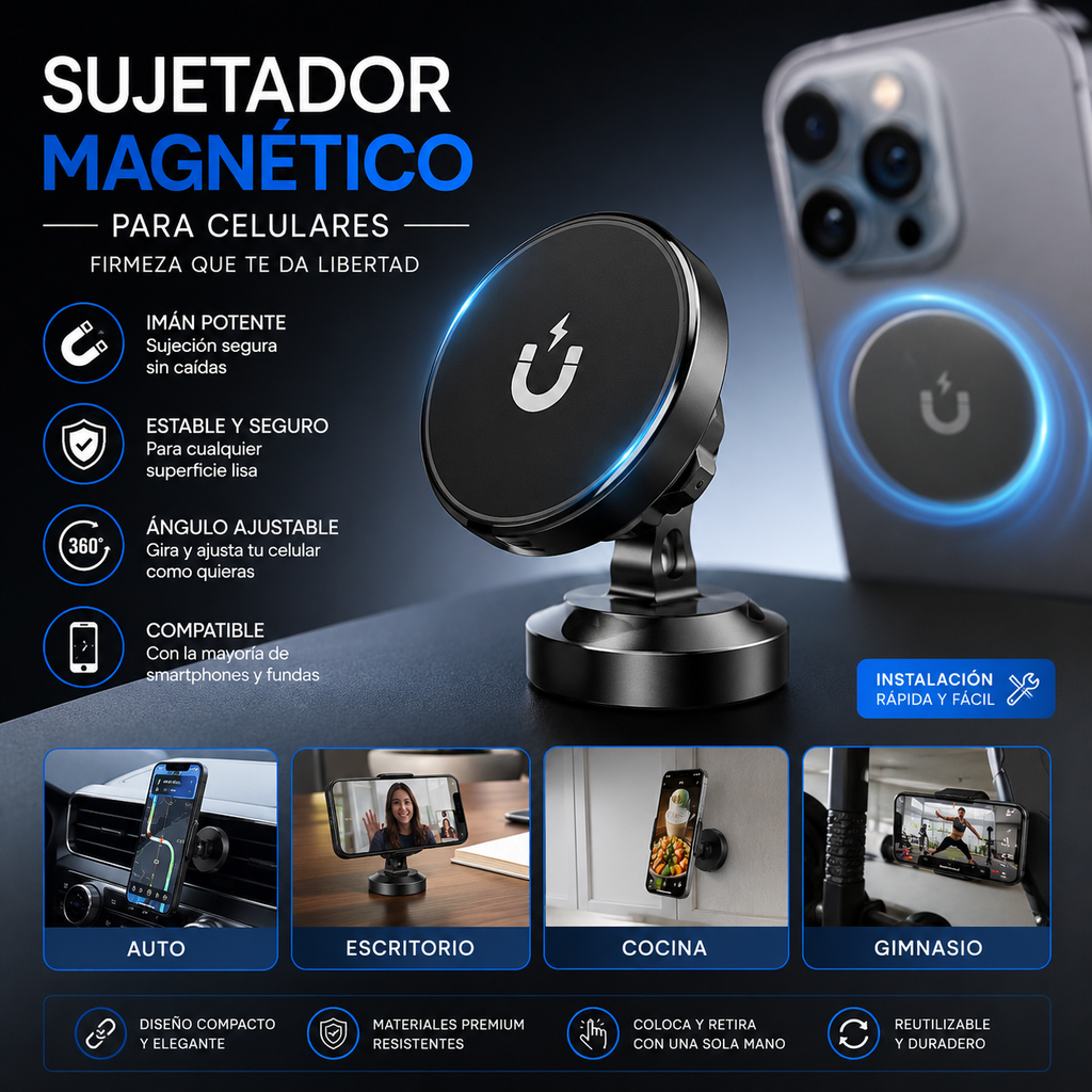 sujetador magnetico para celulares