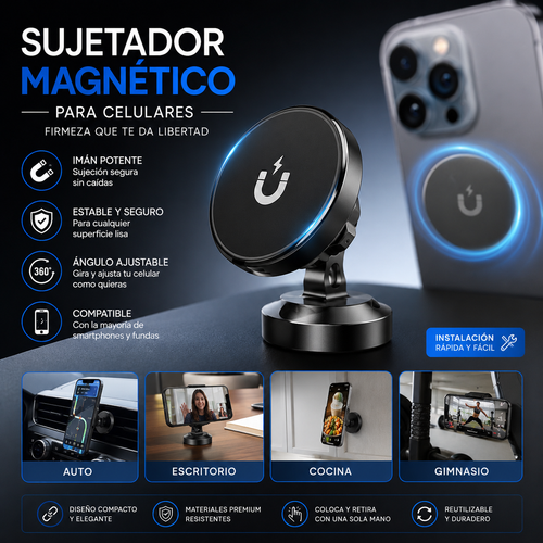 sujetador magnetico para celulares
